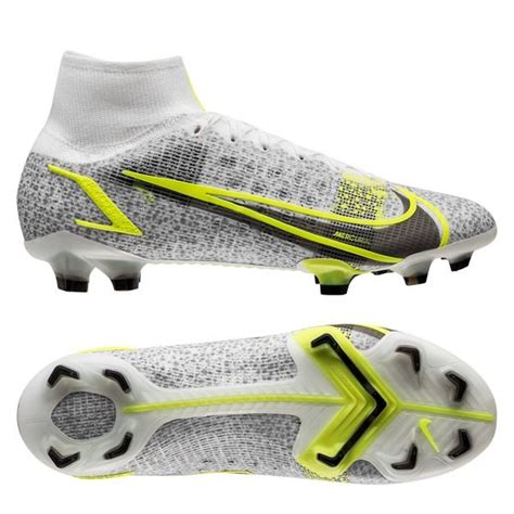 nike mercurial superfly 8 elite fg silver safari - weiß/schwarz/silber/neon|nike mercurial superfly shoes.